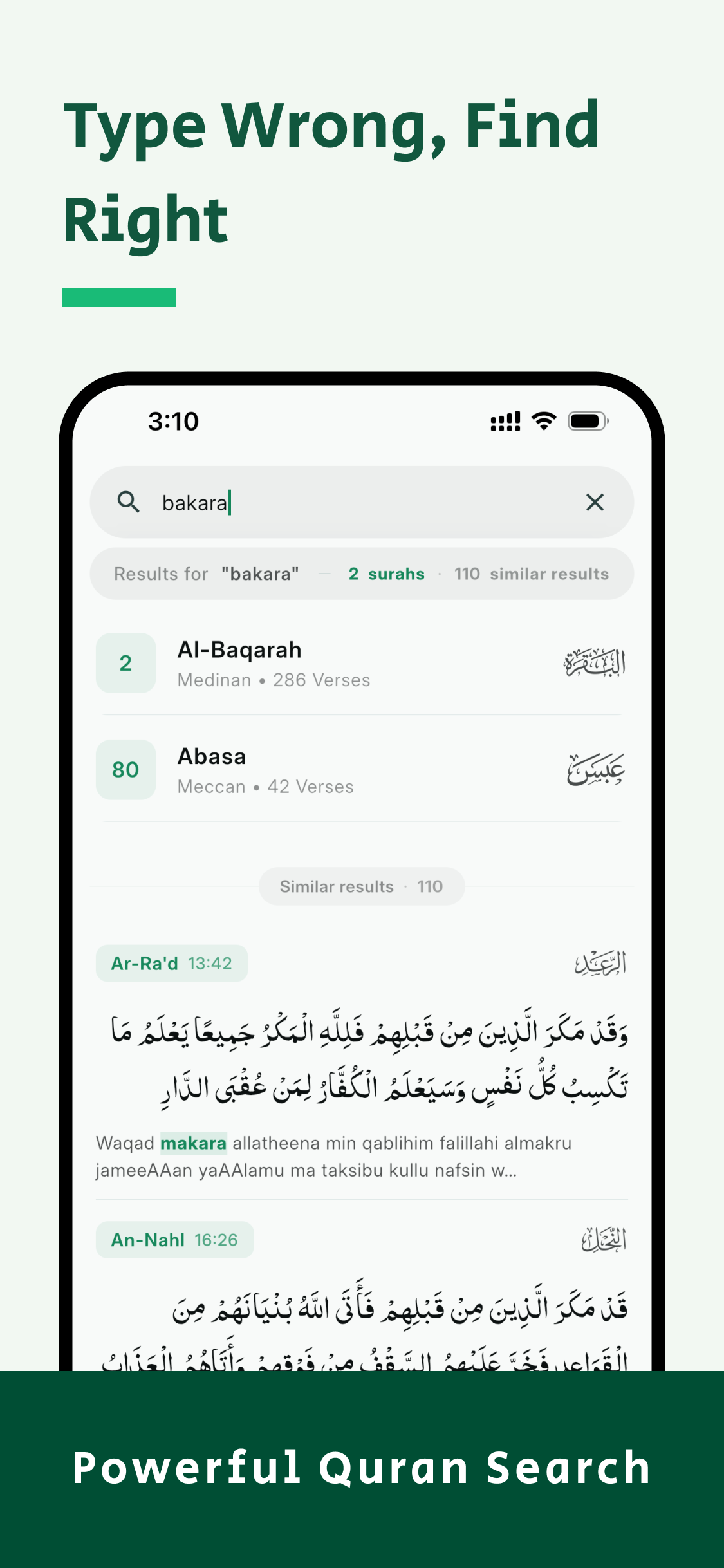 Quran search
